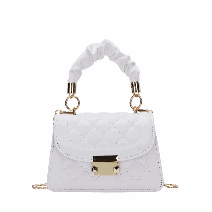 3 High Quality 2021 New Model Diamonds Embroidery Threads Wrinkle Chain Small Square Women Tote Shoulder Cross Body Bag