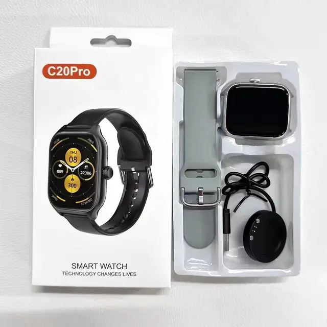 1 C20PRO 2024 Smartwatch Newest BT Call Custom Dial HD Screen Display Message Push Smart reminder C20pro Smartwatch