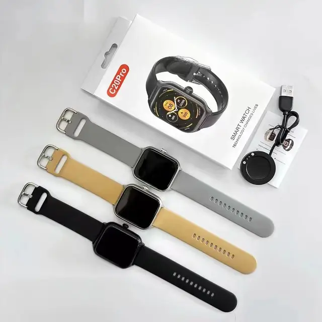1 C20PRO 2024 Smartwatch Newest BT Call Custom Dial HD Screen Display Message Push Smart reminder C20pro Smartwatch