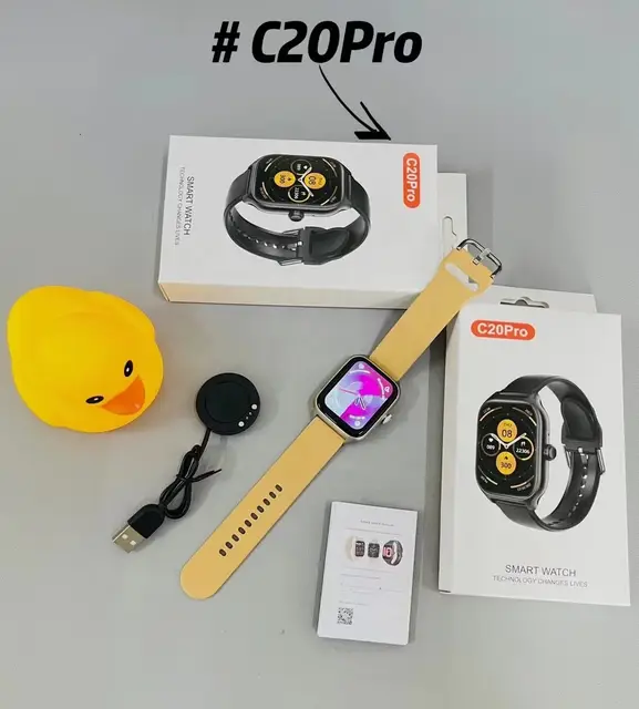 1 C20PRO 2024 Smartwatch Newest BT Call Custom Dial HD Screen Display Message Push Smart reminder C20pro Smartwatch