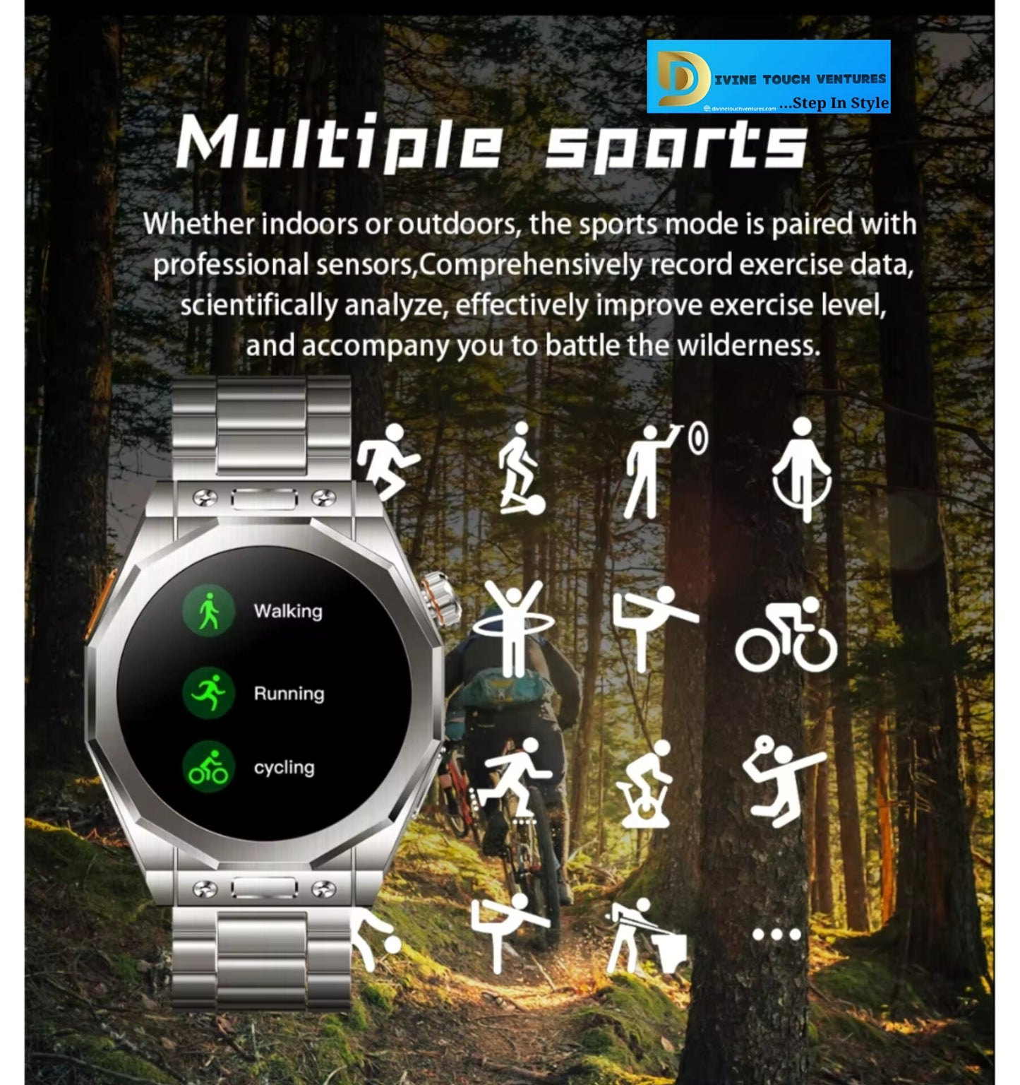 2024 Reloj inteligente Round Watch Z83 Max 1.52" AMOLED Screen Three Different Bands Split Screen Wireless Charging Z83max