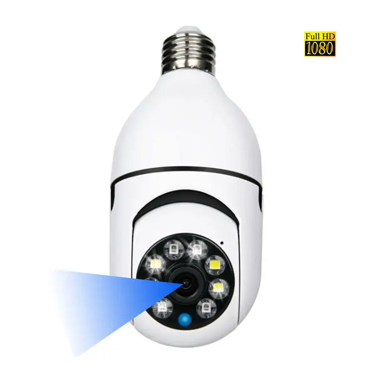 ABE HD 1080P night vision bulb camera indoor automatic tracking security baby 90 degree 360 degree camera PTZ WiFi bulb camera