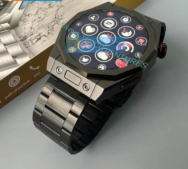 2024 Reloj inteligente Round Watch Z83 Max 1.52" AMOLED Screen Three Different Bands Split Screen Wireless Charging Z83max