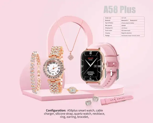 1 A58 plus smartwatch 6 in 1 suit