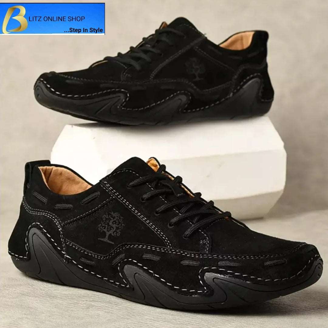 2 Men's Fashion Cow Leather Casual shoes