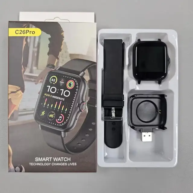 1New smart watch c26 pro for men women BT call relogio smartwatch heart rate sport fitness tracker C26PRO Y13