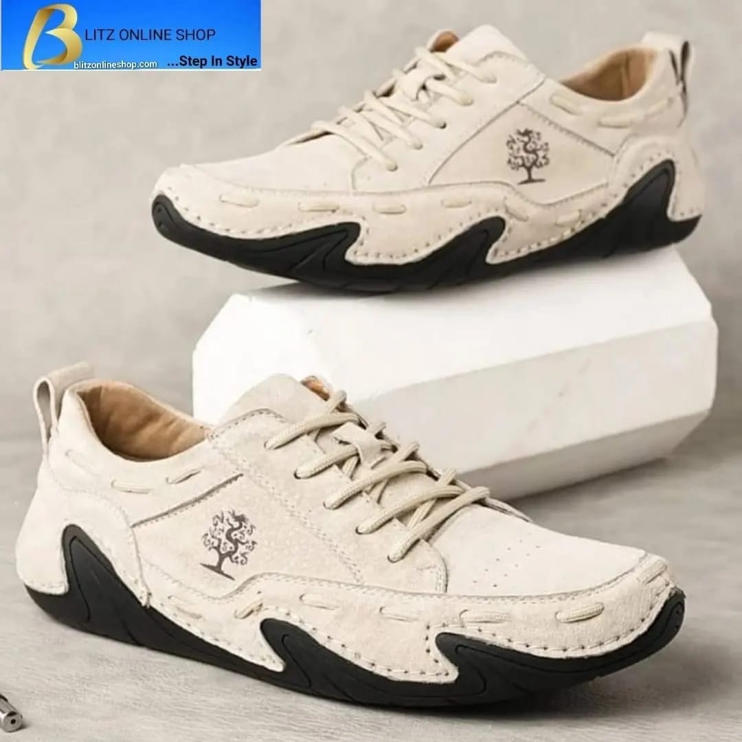 2 Men's Fashion Cow Leather Casual shoes