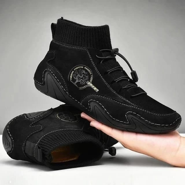 2 Men Winter Fashion Pig Leather Boots